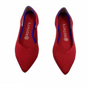 Rothy’s The Point Ballet Flats Shoes Chili Red Wom